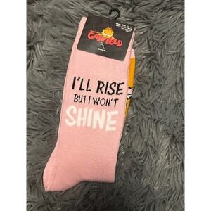 Garfield socks crew socks womens adults OSFA funny quote cartoon NWT